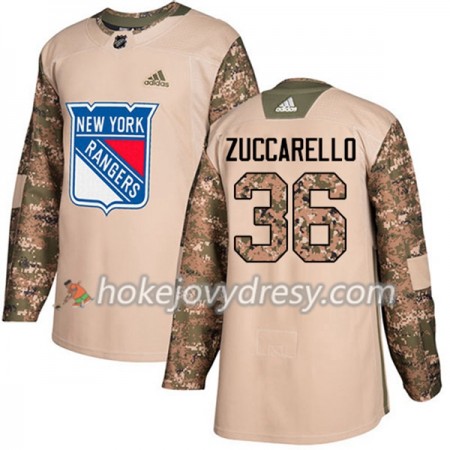 Pánské Hokejový Dres New York Rangers Mats Zuccarello 36 Adidas 2017-2018 Camo Veterans Day Practice Authentic